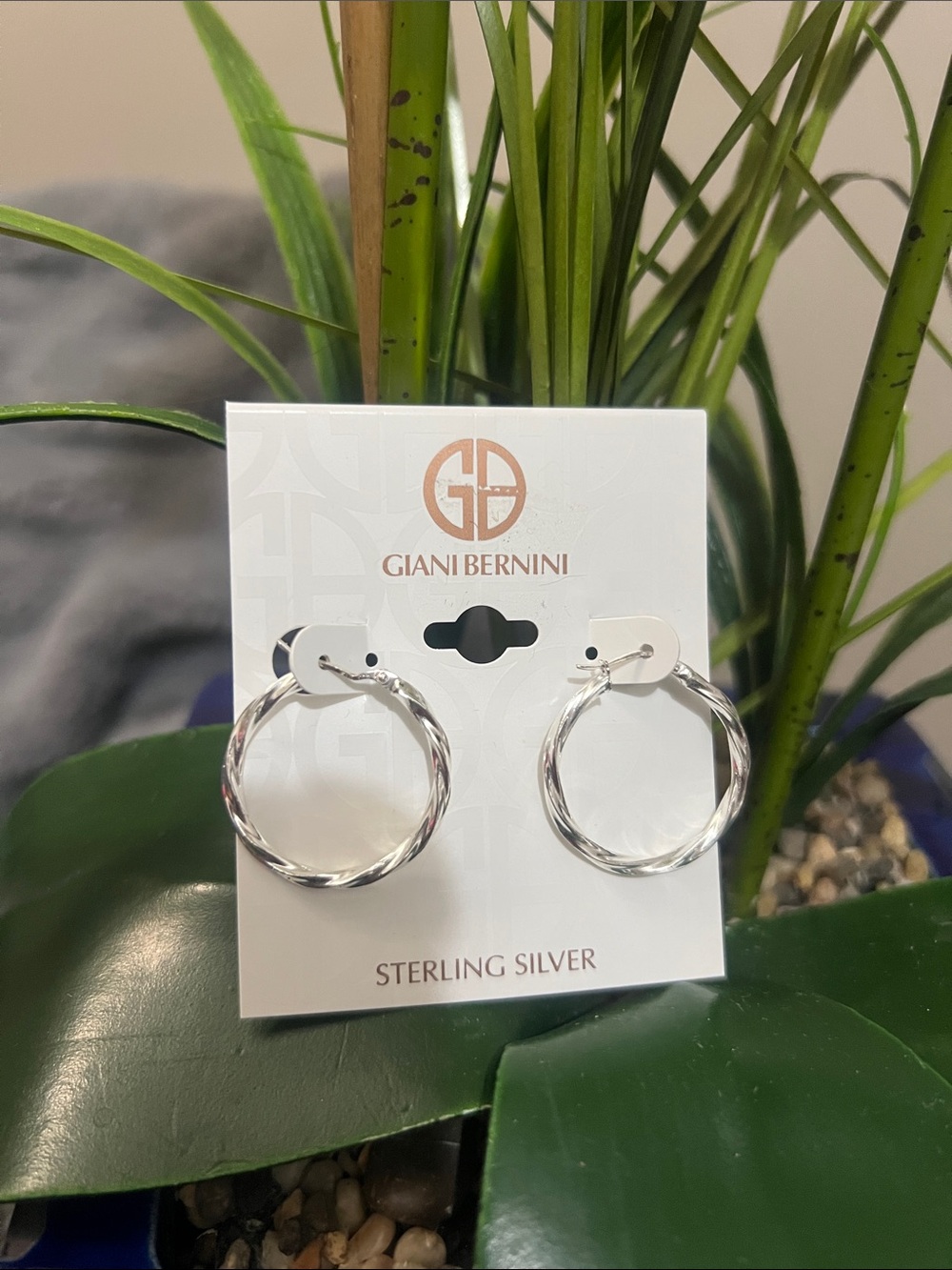 Giani Bernini Sterling Silver Twisted Hoop Earrings NWT retail $50
